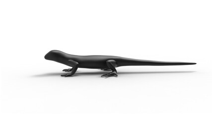 Side view of lizard 3d render