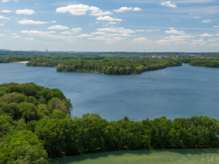 lake and forest earial photo