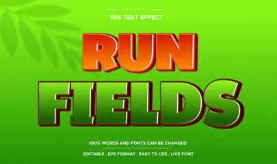 run fields text effect editable