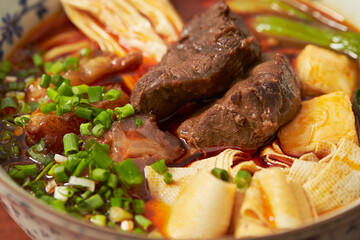 Rib Vegetable Hot Pot in Spicy Sauce