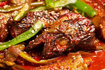 Braised Pollack, food boiled down in soy sauce or other seasonings

