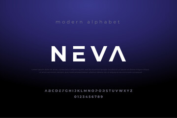 Modern alphabet cutting edge. Typography, Technology, Lettering, Elegant, Sans serif fonts, Uppercase, Font design. Vector illustration