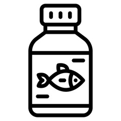 fish oil outline icon