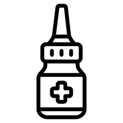 nasal spray outline icon