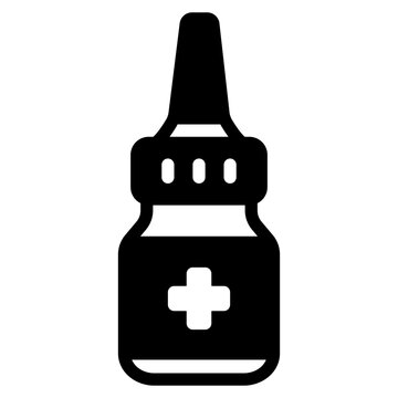 Nasal Spray Glyph Icon