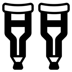 crutches glyph icon