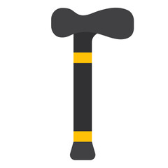 walking stick flat icon