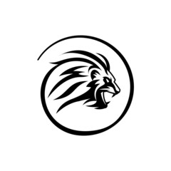 Lion Head abstract Logo vector