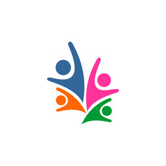 abstract family logo vector template