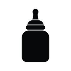 Baby bottle icon. baby bottle vector design on white backround