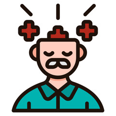 mental health filled outline icon