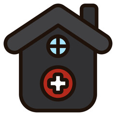 Obraz premium nursing home filled outline icon