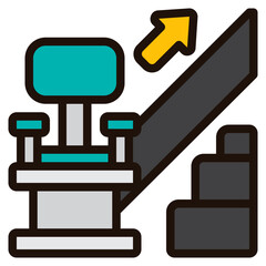 stair filled outline icon