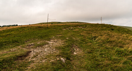 Ploska hill from Sedlo Ploskej in Velka Fatra mountains in Slovakia