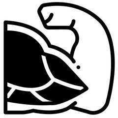 muscle glyph icon