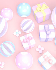 3d rendered pastel presents view from above.