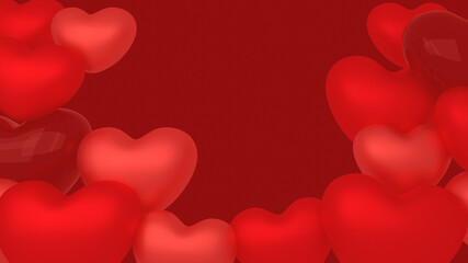valentine background with hearts