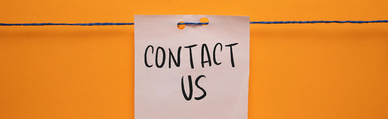 Close up of Contact Us Word