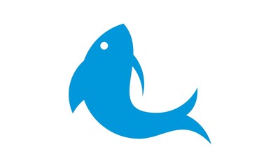 Fototapeta premium blue fish vector logo