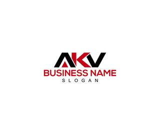 Creative AKV Abstract initial monogram letter logo, alphabet ak logo icon vector