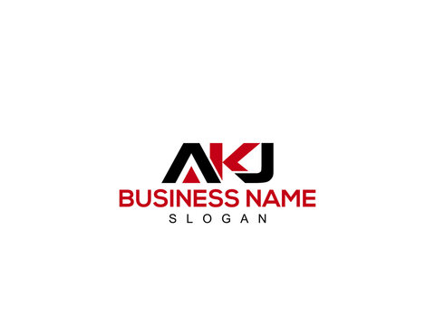 Creative AKJ Abstract initial monogram letter logo, alphabet ak logo icon vector