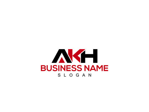 Creative AKH Abstract initial monogram letter logo, alphabet ak logo icon vector
