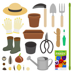 家庭菜園のイラストセット