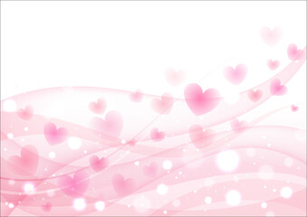 キラキラ ハートのイルミネーション背景　バレンタイン（ホワイトデーバージョンも有）