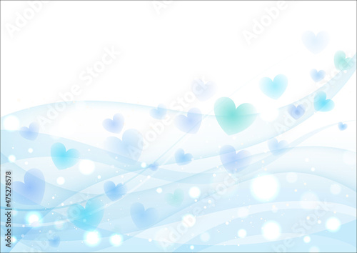 キラキラ ハートのイルミネーション背景 ホワイトデー バレンタインバージョンも有 Abstract Poster Abstra Iwozon