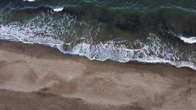 drone shots flying over beach and sea