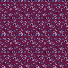 Paisley vector pattern. seamless textile floral background