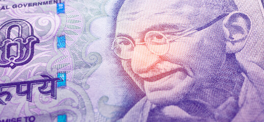 Close up of Indian Currency