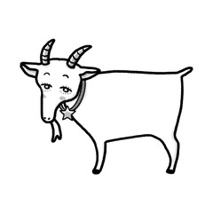 ヤギ　かわいいイラスト素材　