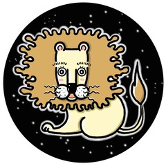 ライオン　かわいいイラスト素材　