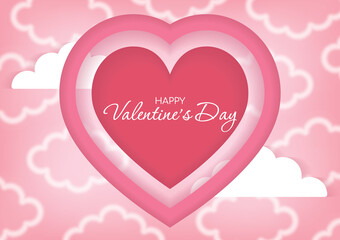 happy valentine's day banner design for website vector 