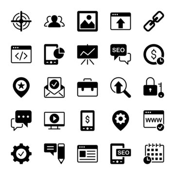 Glyph icons for search engine optimization.