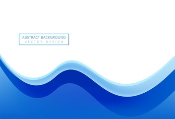 Obraz premium Modern stylish blue wave background