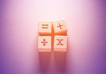 Nambers Word with Wooden Cubes