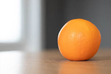 orange standing on the table