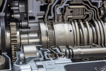 gearbox and bearings in the section. modern technological mechanisms
