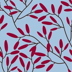 Seamless pattern with barberry for fabrics and textiles and linens 