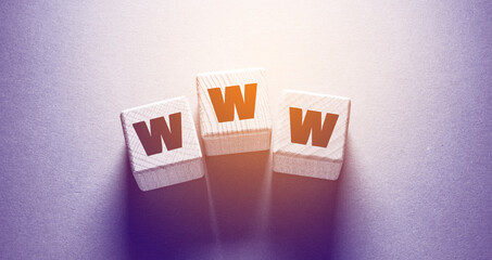 WWW Word with Wooden Cubes