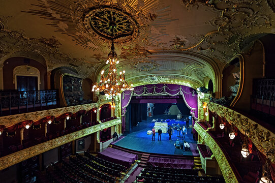 Repetition in Chernivtsi Music Drama Theater in Chernivtsi, Ukraine