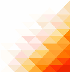 Obraz premium Abstract background orange with triangle pattern vector design for your project.