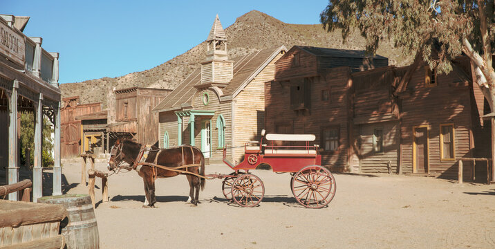 Fort Bravo, western cinema studio- famous site in Spain,  November 2021- tabernas