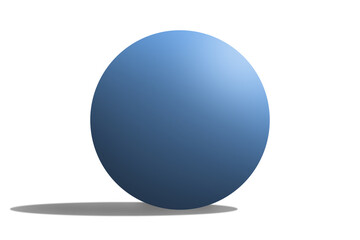 Blue ball on a white background