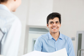 Fototapeta premium portrait of a young man at a business meeting