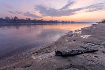 Sunrise on the Vistula River, Dębówka, Konstancin Jeziorna, Mazowsze, Poland