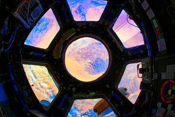 Awesome Beauty of Planet Earth Seen From Space. Digital Enhancement. Elements of this image...