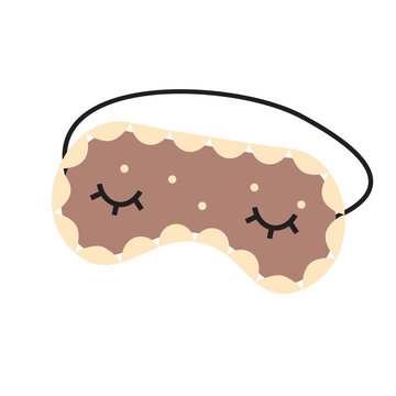 recommend clip art: Cute eye mask for night sleep. Vector clip art